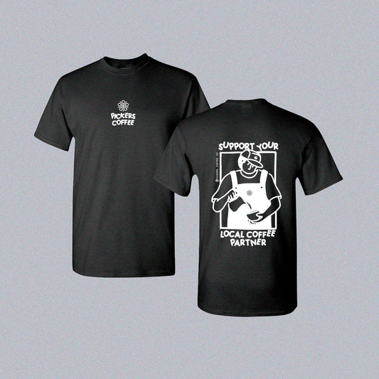 Polera Pickers - Barista Negra